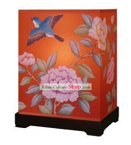 Traditional Chinese Hand Painted Silk Desk Palace Lantern