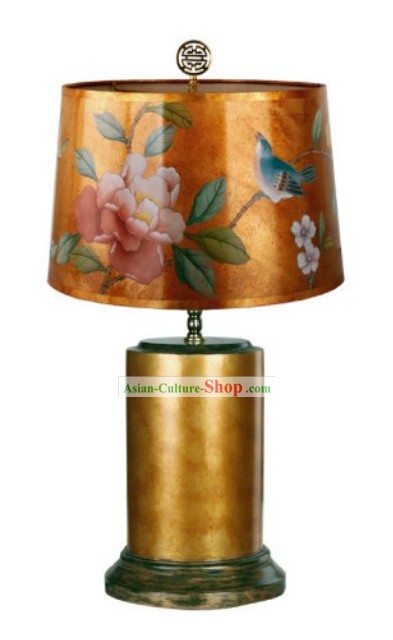 Chinese Hand Painted Silk Palace Reading Lamp Lampshade