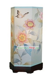 Chinese Hand Painted Silk Palace Floor Lantern