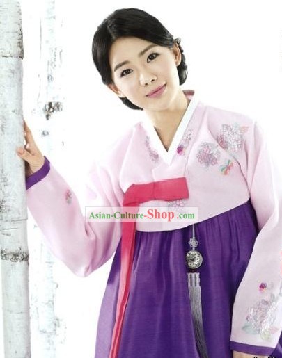 Traditional Korean Women Hanbok Clothing Complete Set