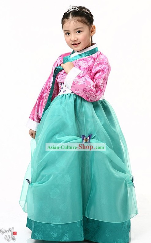 Traditional Korean Festival Celebration Hanbok Suit for Girls