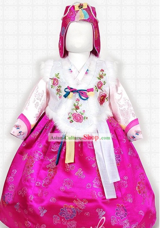 Traditional Korean New Year Festival Celebration Ceremonial Hanbok for Kids