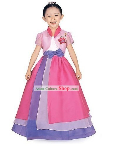 Traditional Korean Hanbok Costumes and Hat Complete Set