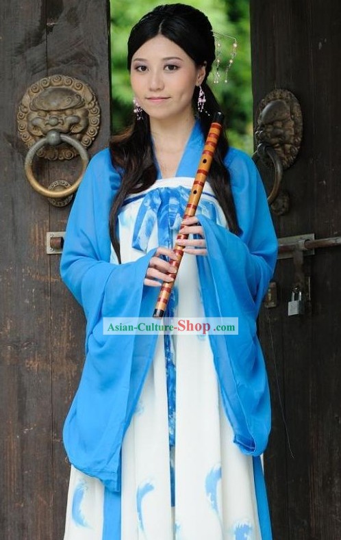 Ancient Chinese Tang Dynasty Musician Costume Complete Set