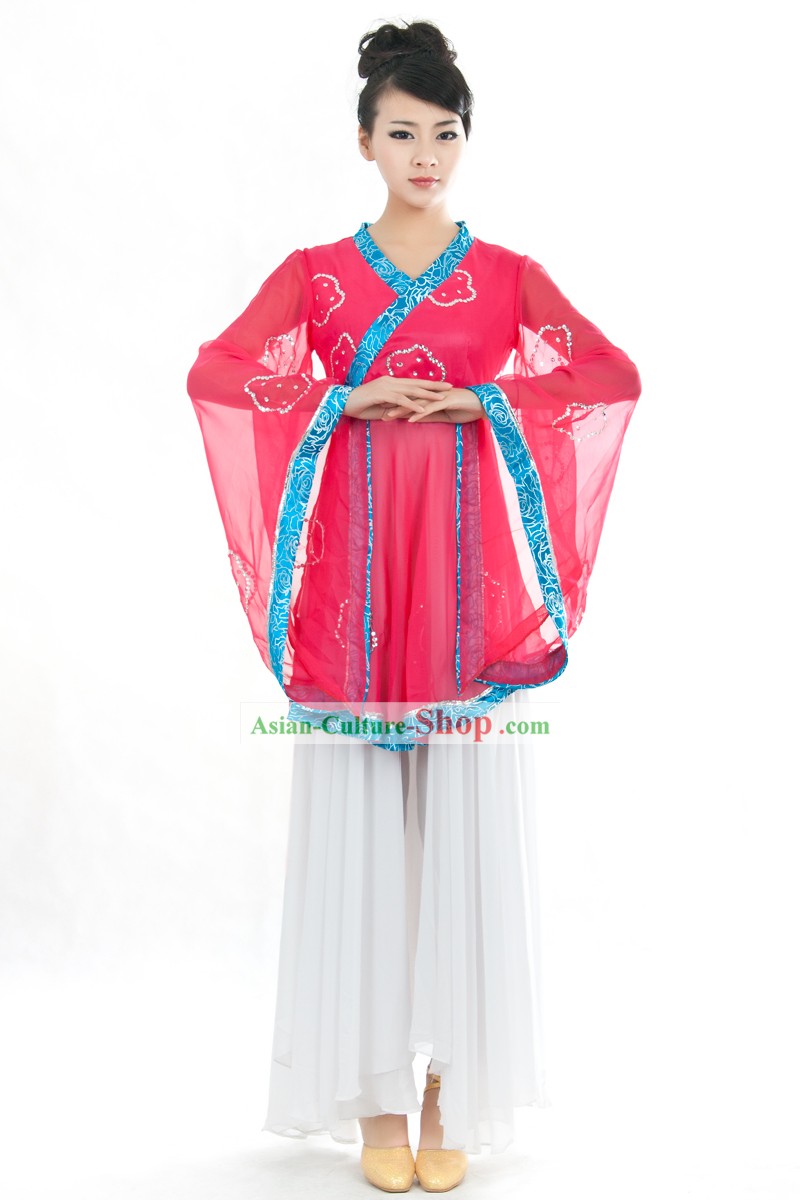 Traditional Chinese Umbrella Dance Costumes Complete Set