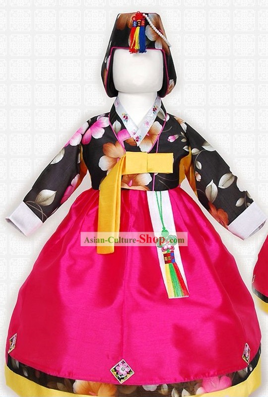 Traditional Korean Female Children Hanbok Clothing