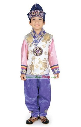 Traditiona Korean Boys Hanbok Clothing Complete Set