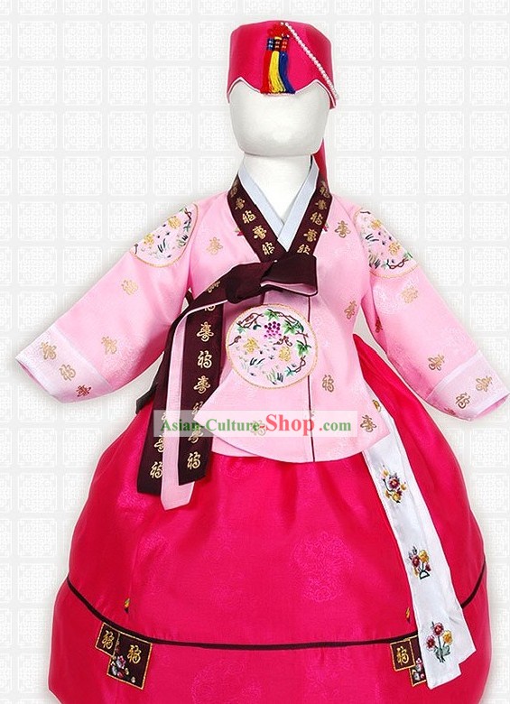 Traditional Korean Female Children Hanbok Clothing