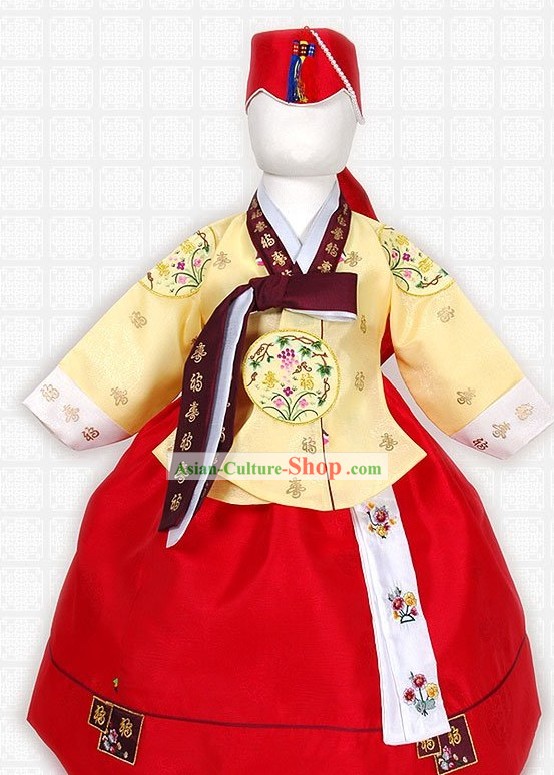 Traditional Korean Female Children Hanbok Clothing