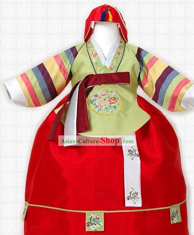 Traditional Korean Female Children Hanbok Clothing