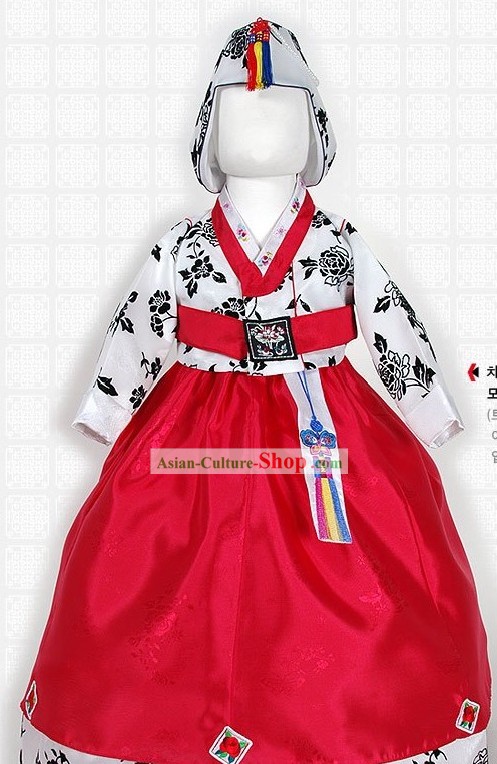 Traditional Korean Female Children Hanbok Clothing