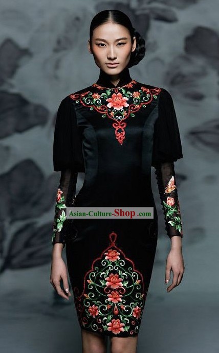 New Style Chinese Cheongsam Evening Dress