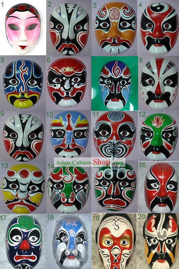 Beijing Opera Masks Ten Pieces Set