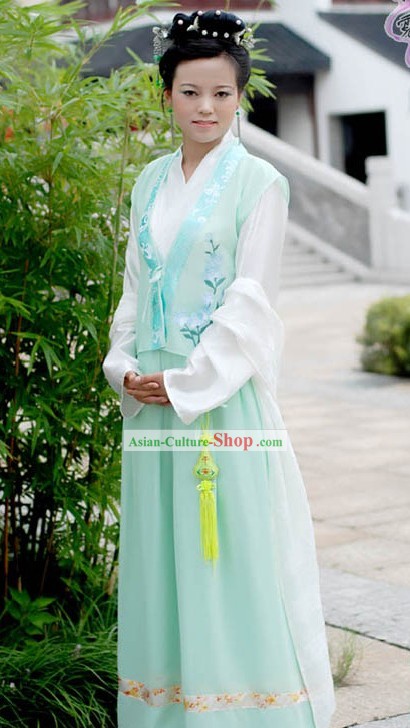 Chinese Light Green Han Fu for Women