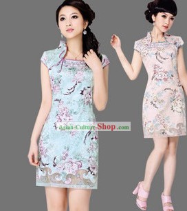 Unique Design Collar Chinese Cheongsam