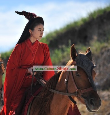 Ancient Chinese Red Hanfu Clothing for Women