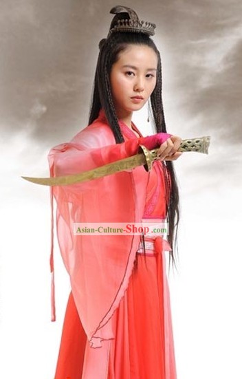 Ancient Chinese Chivalrous Girl Costumes Complete Set