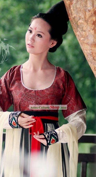 Ancient Chinese Tang Dynasty Princess Clothing Complete Set