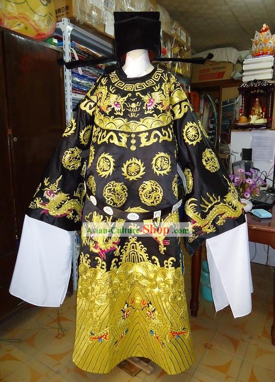 Chinese Opera Bao Gong Costumes and Hat