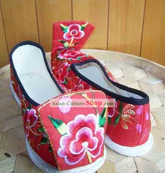 Ancient Chinese Handmade Hanfu Wedding Shoes for Women