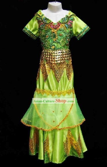 Tradicional National Costume Set Tailândia Completa