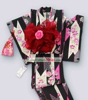 Japanese Kimono Female Dress Complete Set