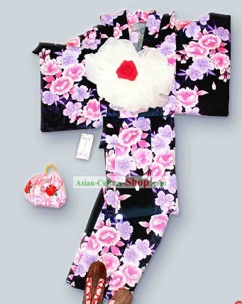 Japanese Kimono Female Costumes Complete Set
