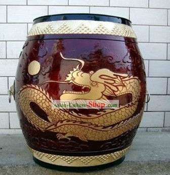 Chinese Classical Hand Made Dragon Drum