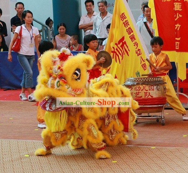 Traditional FUT SAN Lion Dance Costume Complete Set for Kids