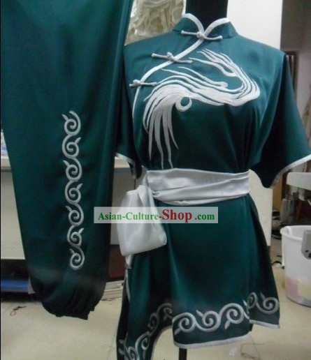 Silk Kung Fu Crane Embroidered Uniform