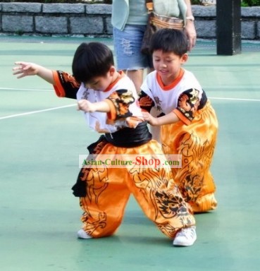 Traditional Chinese Lion Dancer and Dragon Dancer Uniforms for Kids