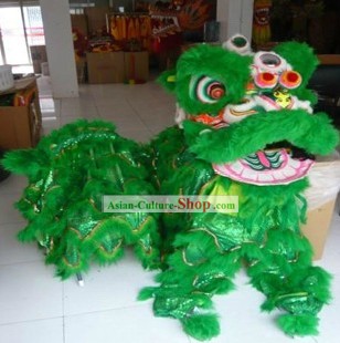 Supreme Green Lion Dance Head and Costumes Complete Set