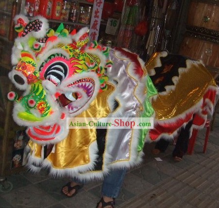 Old Style Chinese Festival Celebration Kylin Dance Costumes Complete Set