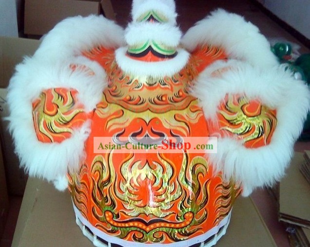 Supreme White Wool FUT SAN Laser Lion Dance Costume Complete Set