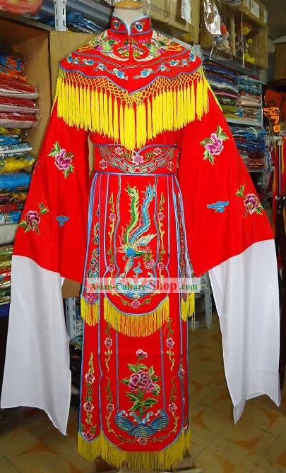Chinese Beijing Opera Embroidered Phoenix Costume