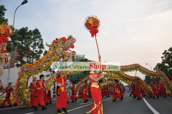 50 Meters Long Supreme Peking Olympic Dragon Dance Costume Complete Set
