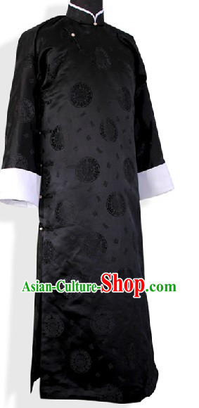 Traditional Chinese Minguo Long Robe for Men