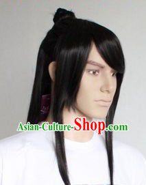 Ancient Chinese Handmade Long Wig for Men