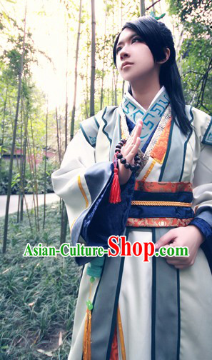 Ancient Chinese Fang Lansheng Costume Complete Set for Men