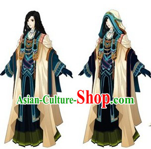 Ancient Chinese Original Tribe Costume and Accessories for Women