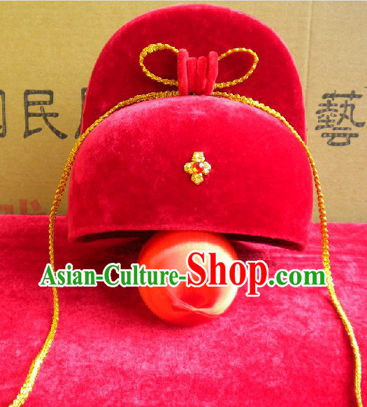 Chinese Classic Bridegroom Wedding Hat for Men