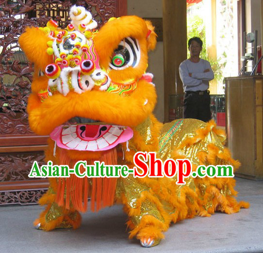 Spring Festival Big Celebration FUT SAN Lion Dance Costumes Complete Set