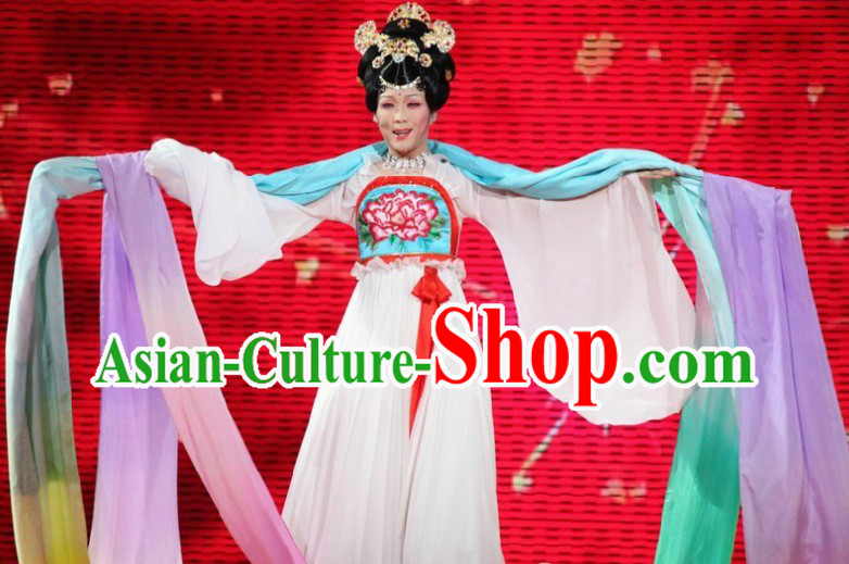 Tang Dynasty Long Ribbon Dance Costumes for Women