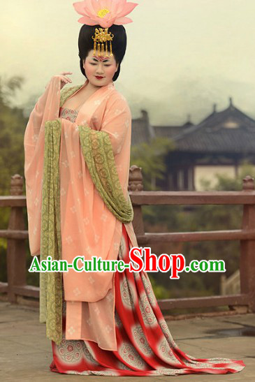 Ancient Chinese Tang Dynasty Lady Clothing Complete Set for Women