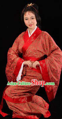 Ancient Chinese Style Hanfu Wedding Dress Complete Set for Brides