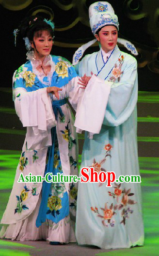 Long Sleeve Shanghai Shaosing Opera Embroidered Costumes for Men