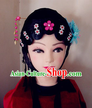 Black Chinese Opera Hua Dan Wig