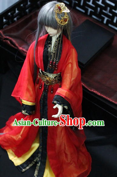Ancient Chinese Red Wedding Dress for Men