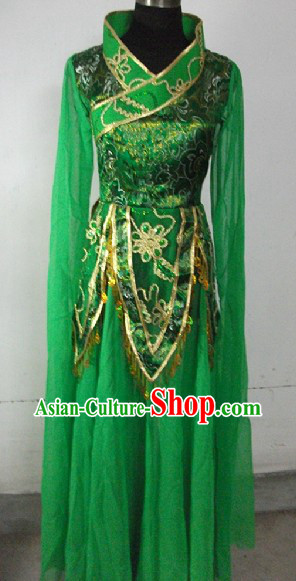 Green Chinese Classical Dancing Costume for Women