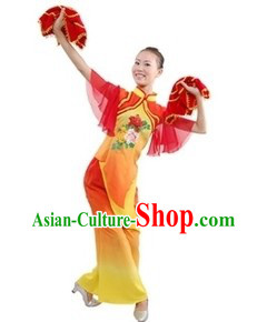 Chinese Han Ethnic Fan Dancing Costume for Women